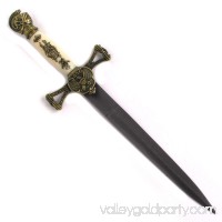 14" Brass Medieval Double Edged Stainless Steel Dagger by Whetstone   563269485